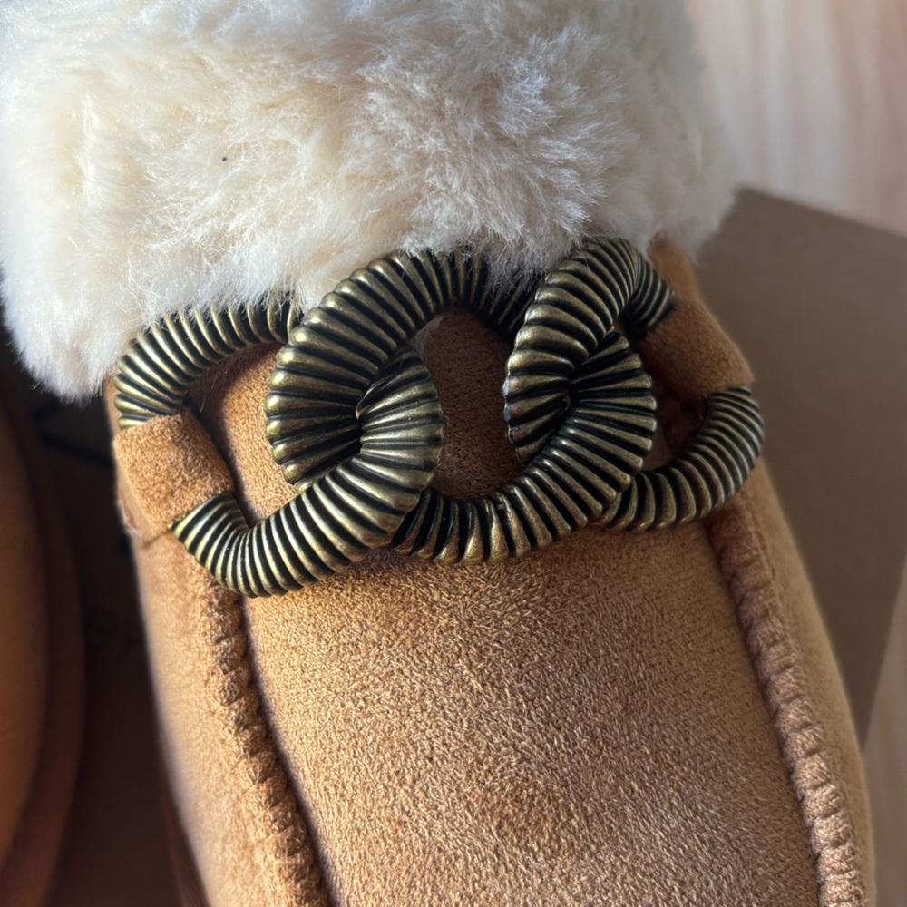 NIB Beach By Matisse Latigo Slipper WomenS SZ 10 Tan Shearling Slip-On Clogs - Picture 6 of 12